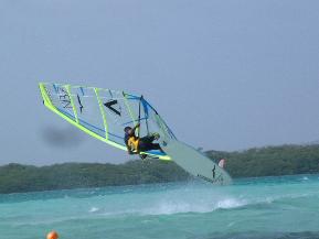 Bonaire Karibik - Windsurfing at Lac Bay  -  lodging at Coco Palm Garden